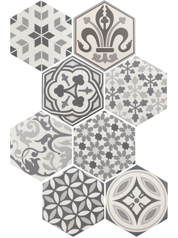 Gresie Faianta Hexagonala HEXATILE Harmony Patchwork