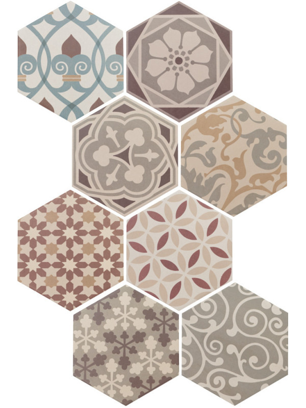 Gresie Faianta Hexagonala HEXATILE Harmony Patchwork