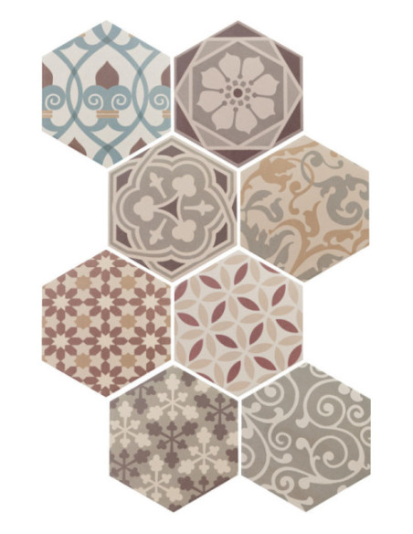Gresie Faianta Hexagonala HEXATILE Harmony Patchwork