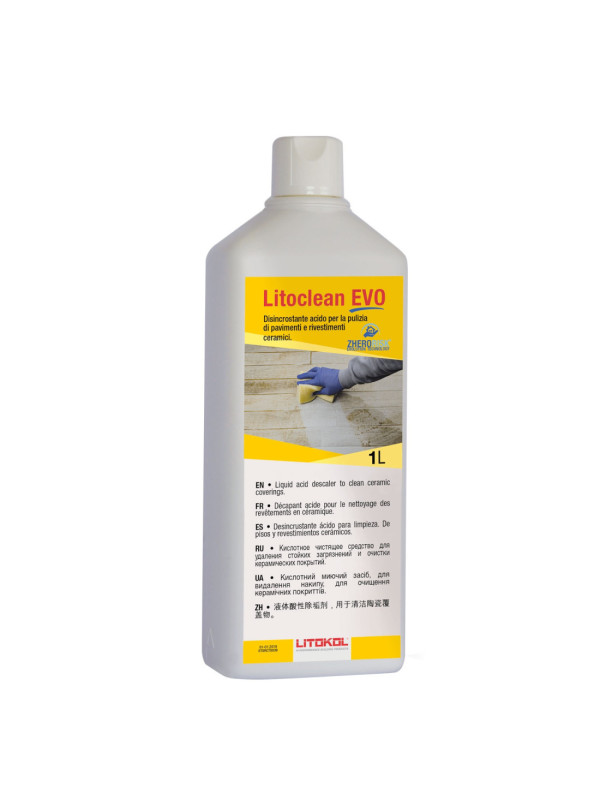 Litoclean Evo -1 L - Solutie de curatare placi ceramice ( gresie, faianta ) si piatra naturala