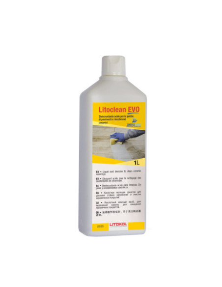 Litoclean Evo -1 L - Solutie de curatare placi ceramice ( gresie, faianta ) si piatra naturala