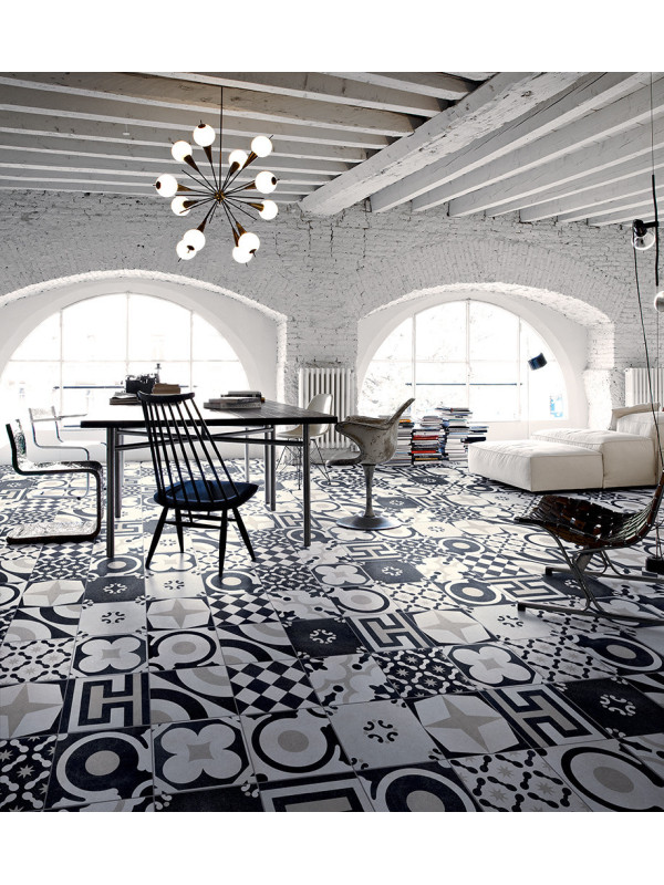 Gresie Faianta Cementine Black&White by Silvia Stanzani