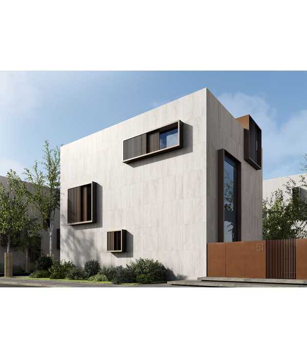 Gresie Travertin Rev White