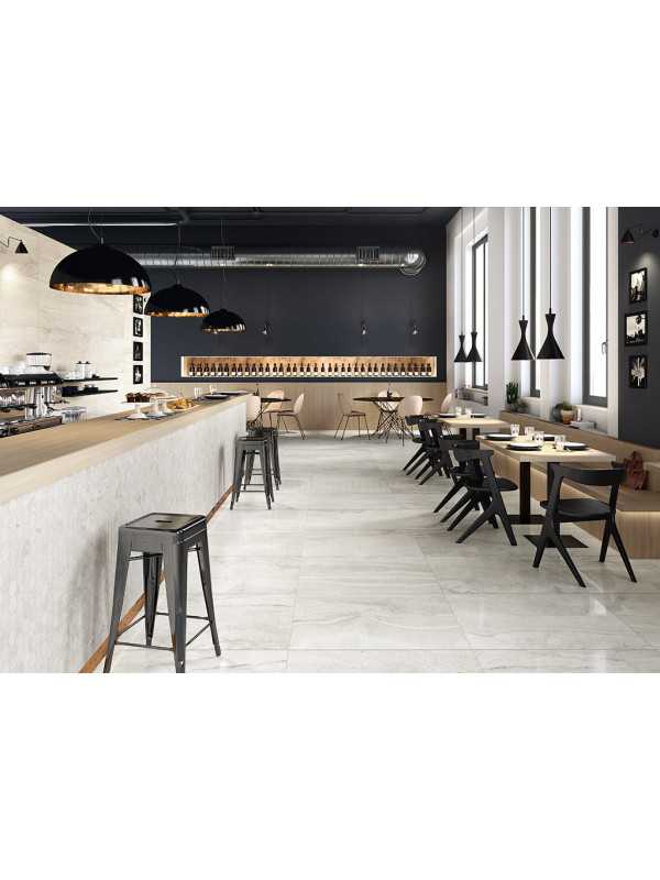 Gresie Travertin Rev White