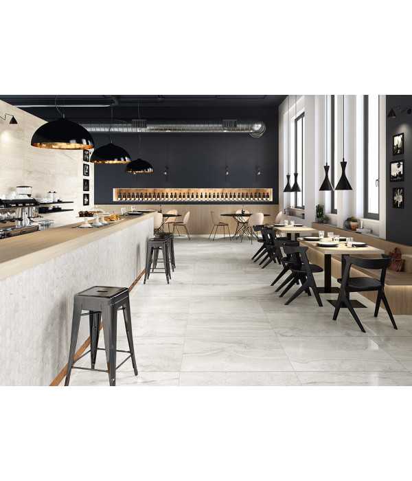 Gresie Travertin Rev White