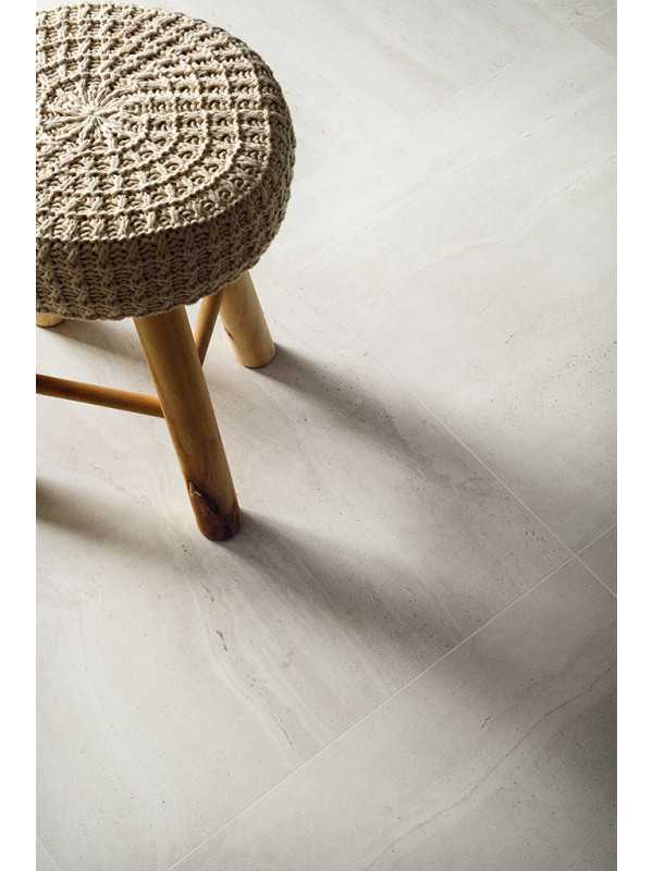 Gresie Travertin Rev White