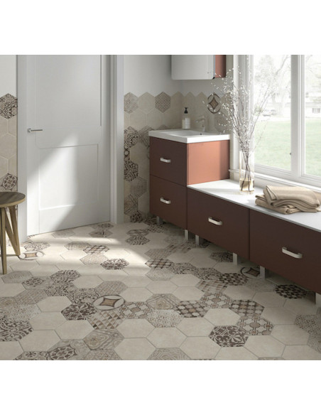 Gresie Hexagonala Hexatile Cement