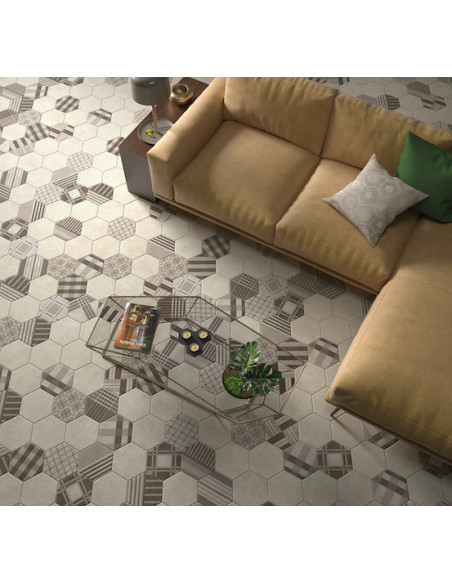 Gresie Hexagonala Hexatile Cement