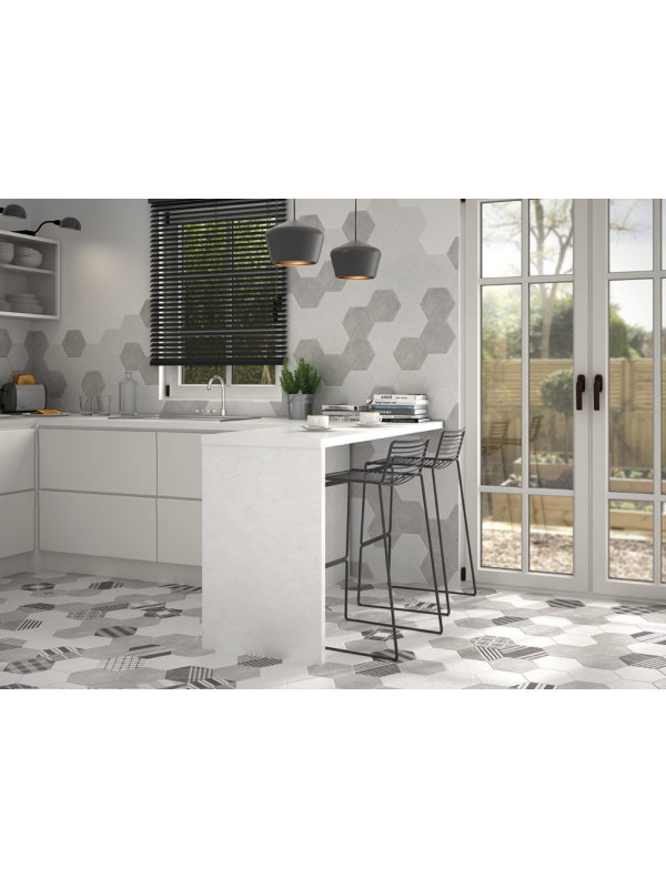 Gresie Hexagonala Hexatile Cement