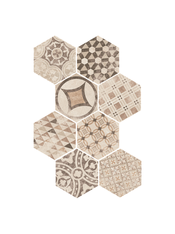 Gresie Hexagonala Hexatile Cement