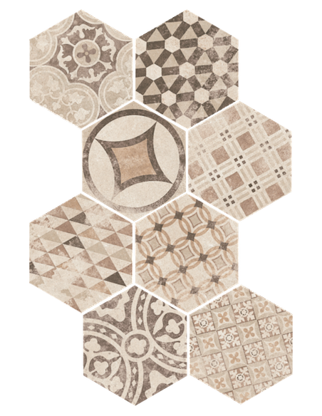 Gresie Hexagonala Hexatile Cement