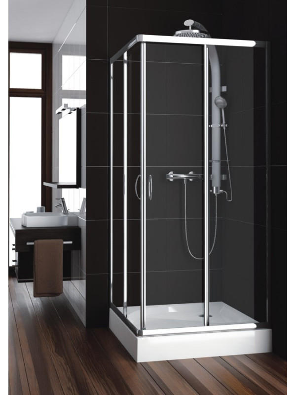 Cabina Dus Nigra 90x90 Patrata