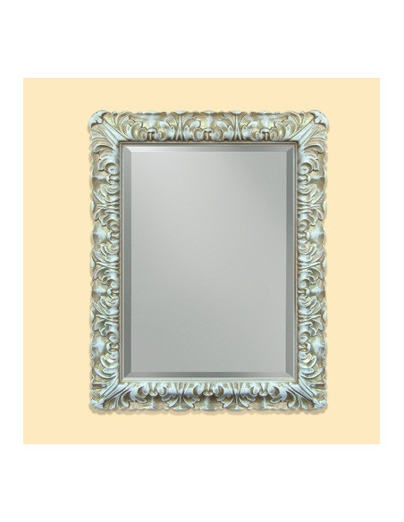 Oglinda Clasica Antichizata Alb Bronzo, Dreptunghiulara 50x70