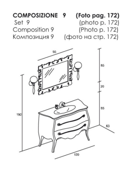 Mobilier baie Italia Eurolegno Narciso 9