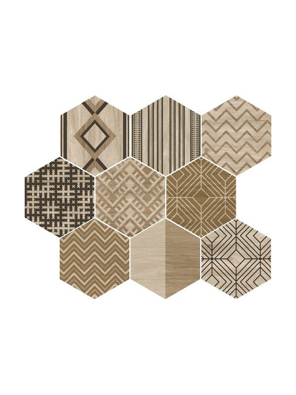 Gresie Hexagonala Decowood