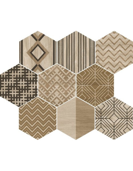 Gresie Hexagonala Decowood
